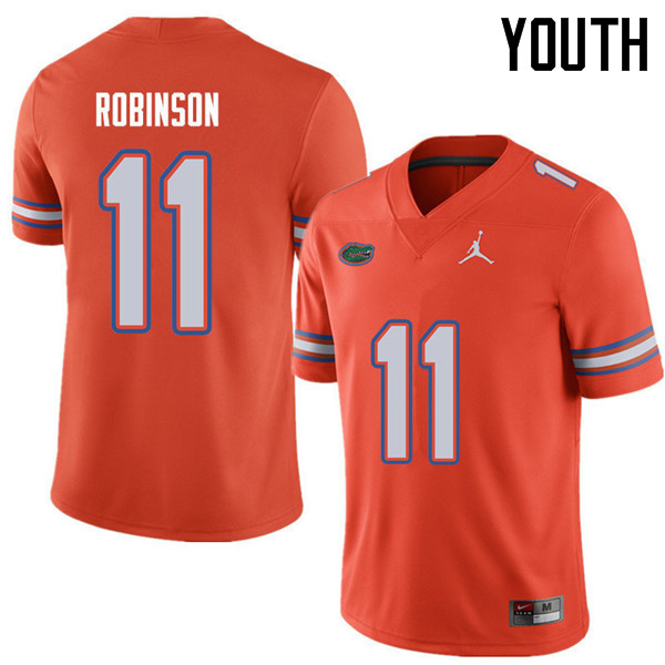 Jordan Brand Youth #11 Demarcus Robinson Florida Gators College Football Jerseys Sale-Orange - Click Image to Close